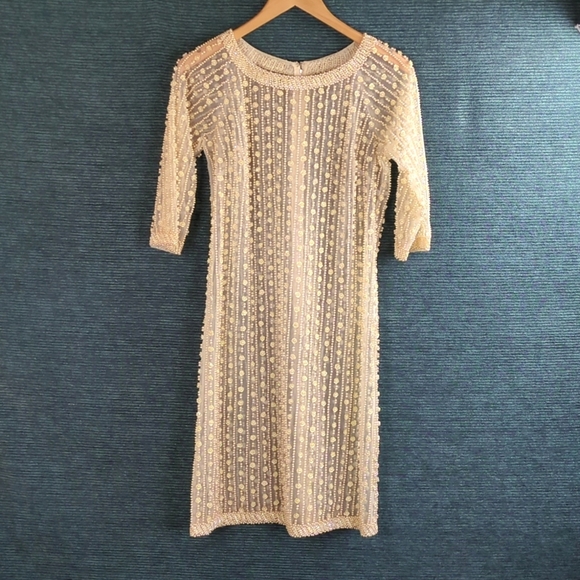 Vintage Dresses & Skirts - Vintage 1960s Sheer Beaded Dress, Amazing! OOAK!